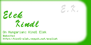 elek kindl business card
